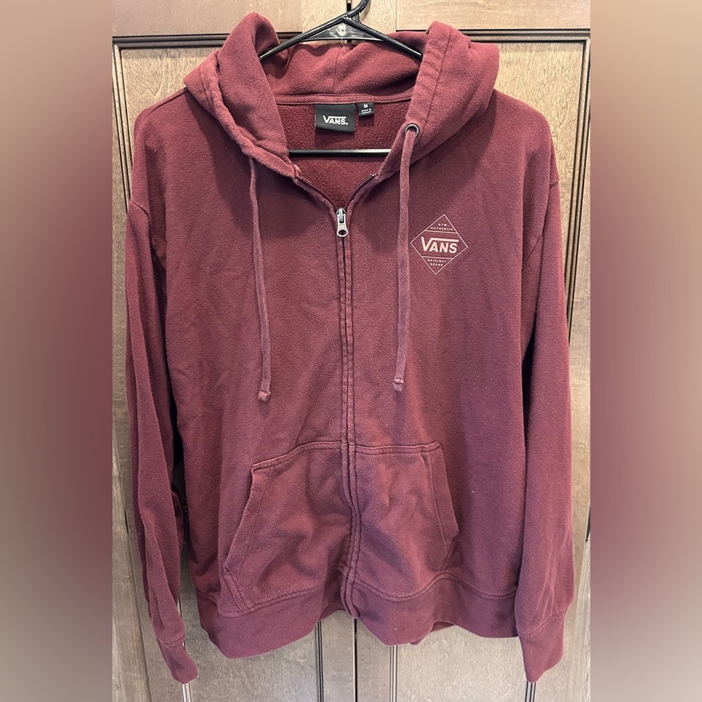 Vans Burgundy Hoodie Jacket with Zip